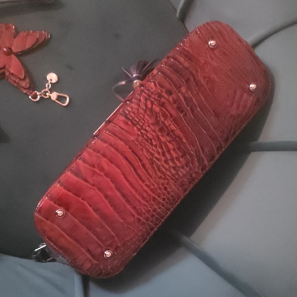 BRAHMIN Glacier Mini Asher Purse Skyler Wallet and Butterfly Set - Picture 4 of 7